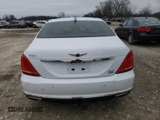 2017 Genesis G90 3.3T Premium with VIN KMHG34JA9HU029954, listed as a Copart auction lot 84631634 with 99,918 mi miles and Salvage Title. Bid and sale history available at carsss.com. Image 6.