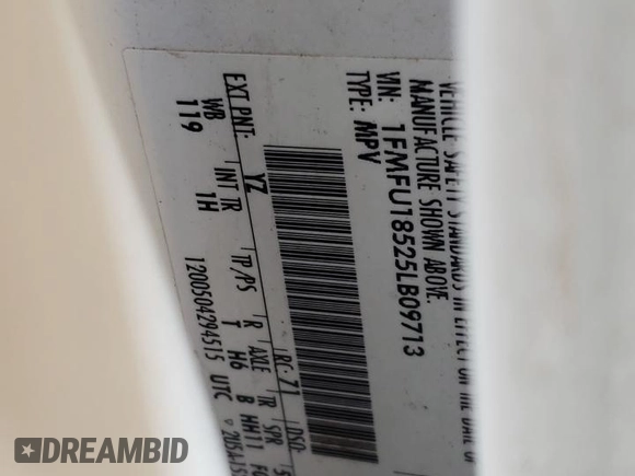 2005 Ford Expedition Eddie Bauer z VIN 1FMFU18525LB09713, wystawiony jako Copart lot #55100245 z przebiegiem Nie podano mil oraz Szkoda całkowita • Salvage title. Historia ofert i sprzedaży dostępna na DreamBid. Obrazek 14.