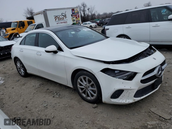 2022 Mercedes-Benz A 220 with VIN W1K3G4FB6NJ355576, listed as a Copart auction lot 41506835 with 24,954 mi miles and Salvage Title. Bid and sale history available at DreamBid. Image 4.