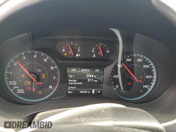 2017 Chevrolet Malibu LS with VIN 1G1ZB5ST4HF143914, listed as a Copart auction lot 54863905 with 105,105 mi miles and Salvage Title. Bid and sale history available at DreamBid. Image 9.