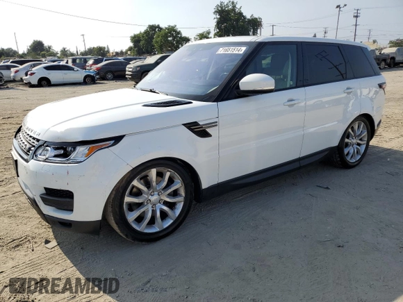 2017 Land Rover Range Rover Sport SE with VIN SALWG2FK3HA128063, listed as a Copart auction lot 71651514 with 69,208 mi miles and Salvage Title. Bid and sale history available at carsss.com. Image 1.
