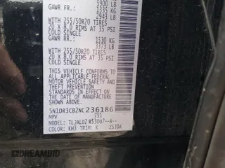 2022 Nissan Pathfinder SL z VIN 5N1DR3CB2NC236186, wystawiony jako Copart lot #53695795 z przebiegiem 23 203 mil mil oraz Szkoda całkowita • Salvage title. Historia ofert i sprzedaży dostępna na DreamBid. Obrazek 13.