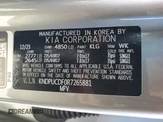 2024 Kia Sportage LX with VIN KNDPUCDF0R7265881, listed as a Copart auction lot 50235255 with 27,108 mi miles and Salvage Title. Bid and sale history available at DreamBid. Image 14.