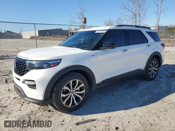 2022 Ford Explorer ST-Line with VIN 1FMSK7KH6NGC39741, listed as a Copart auction lot 85345384 with 54,740 mi miles and Salvage Title. Bid and sale history available at carsss.com. Image 1.