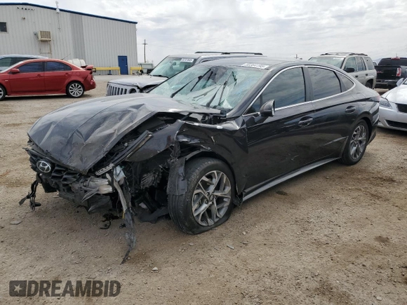 2023 Hyundai Sonata SEL z VIN KMHL64JA7PA329420, wystawiony jako Copart lot #50364195 z przebiegiem 28 273 mil mil oraz Szkody całkowita. Historia ofert i sprzedaży dostępna na DreamBid. Obrazek 1.
