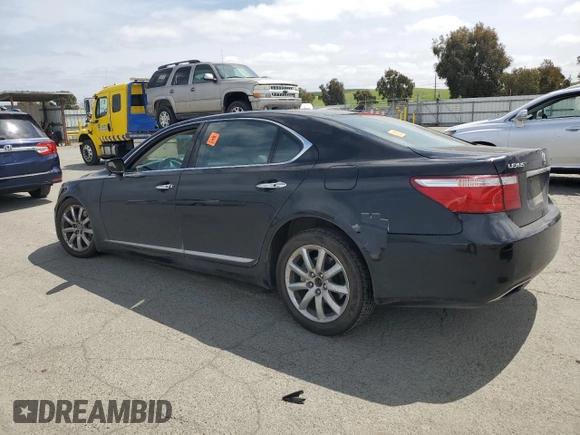 2009 Lexus LS 460 L with VIN JTHGL46F195035279, listed as a Copart auction lot 53341285 with Not provided miles and Salvage title. Bid and sale history available at DreamBid. Image 2.