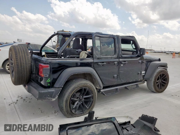 2020 Jeep Wrangler Unlimited Sport S with VIN 1C4HJXDN6LW312825, listed as a Copart auction lot 58836955 with 89,727 mi miles and Salvage title. Bid and sale history available at DreamBid. Image 3.