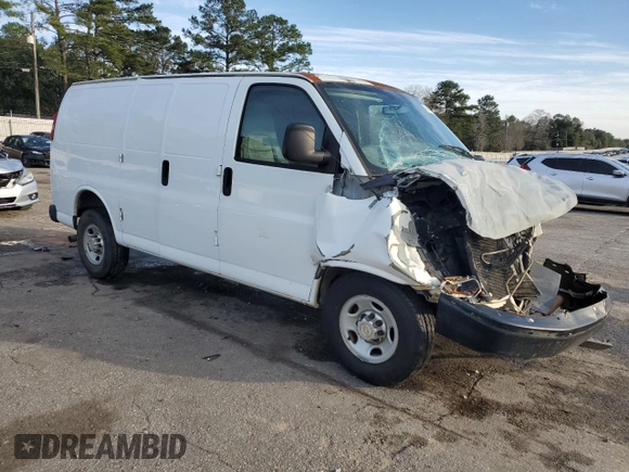 2012 Chevrolet Express Cargo with VIN 1GCWGFFAXC1105507, listed as a Copart auction lot 45477305 with 344,269 mi miles and Salvage title. Bid and sale history available at DreamBid. Image 4.