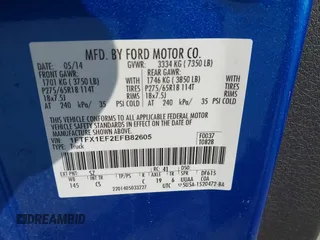 2014 Ford F-150 XL z VIN 1FTFX1EF2EFB82605, wystawiony jako IAAI lot #42267166 z przebiegiem 220 834 mil mil oraz . Historia ofert i sprzedaży dostępna na DreamBid. Obrazek 9.