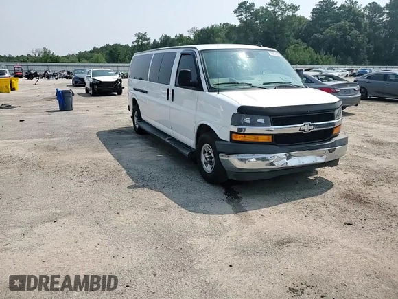 2019 Chevrolet Express Passenger LT with VIN 1GAZGPFG6K1263857, listed as a Copart auction lot 58987635 with 127,347 mi miles and Salvage title. Bid and sale history available at DreamBid. Image 14.