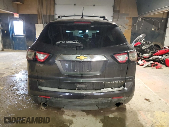 2015 Chevrolet Traverse LTZ with VIN 1GNKVJKD9FJ276025, listed as a Copart auction lot 45965035 with 160,552 mi miles and Salvage Title. Bid and sale history available at DreamBid. Image 6.