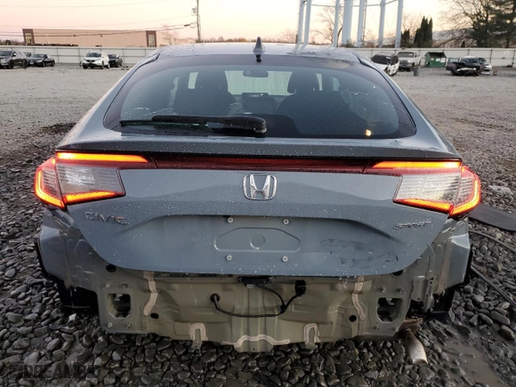 2022 Honda Civic Hatchback Sport with VIN 19XFL2H84NE007684, listed as a Copart auction lot 79950774 with 28,501 mi miles and Salvage Title. Bid and sale history available at carsss.com. Image 6.