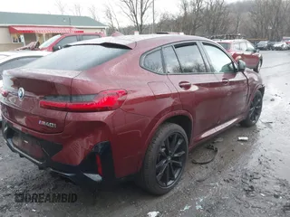 2022 BMW X4 M40i with VIN 5UX43DT09N9J96761, listed as a IAAI auction lot 41675333 with 1 mi miles. Bid and sale history available at carsss.com. Image 4.