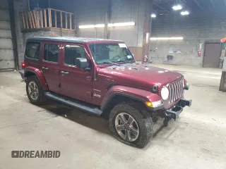 2021 Jeep Wrangler Unlimited Sahara z VIN 1C4HJXEGXMW758252, wystawiony jako Copart lot #50489015 z przebiegiem 38 388 mil mil oraz Szkoda całkowita • Salvage title. Historia ofert i sprzedaży dostępna na DreamBid. Obrazek 4.