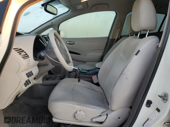 2012 Nissan LEAF SL with VIN JN1AZ0CP5CT017787, listed as a Copart auction lot 77338644 with 99,647 mi miles and Clean Title. Bid and sale history available at DreamBid. Image 7.