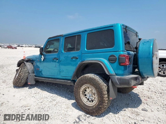 2024 Jeep Wrangler Rubicon X with VIN 1C4RJXFG1RW180410, listed as a Copart auction lot 58039785 with 3,381 mi miles and Salvage title. Bid and sale history available at DreamBid. Image 2.