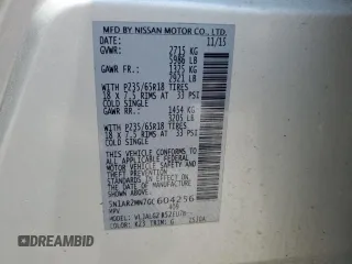 2016 Nissan Pathfinder SL with VIN 5N1AR2MN7GC604256, listed as a Copart auction lot 59204855 with 224,594 mi miles and Salvage title. Bid and sale history available at DreamBid. Image 14.