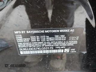 2019 BMW X4 xDrive30i с VIN 5UXUJ3C57KLG53175, выставлен на аукционе IAAI как лот 42087784 с пробегом 91 709 миль миль и . История ставок и продаж доступна на DreamBid. Изображение 9.