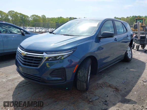 2024 Chevrolet Equinox LS with VIN 3GNAXHEG9RL361156, listed as a IAAI auction lot 42031918 with 10,957 mi miles and . Bid and sale history available at DreamBid. Image 2.