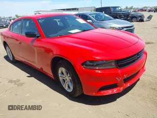 2023 Dodge Charger SXT with VIN 2C3CDXBG6PH531430, listed as a IAAI auction lot 42164798 with 49,543 mi miles. Bid and sale history available at carsss.com. Image 1.
