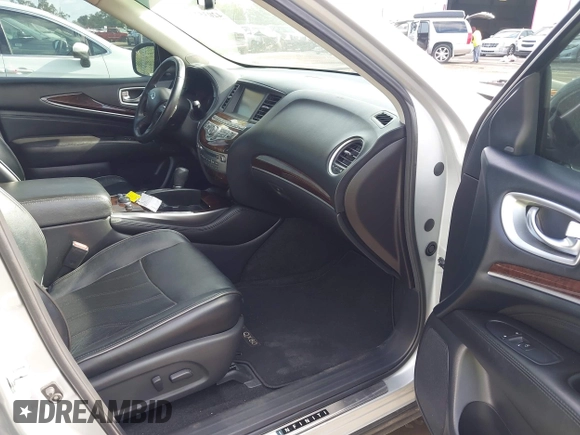 2014 Infiniti QX60 with VIN 5N1AL0MM0EC525019, listed as a IAAI auction lot 42035281 with 137,831 mi miles. Bid and sale history available at carsss.com. Image 5.