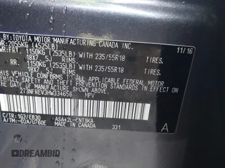 2017 Toyota RAV4 SE with VIN 2T3NFREV3HW334656, listed as a IAAI auction lot 41311703 with 153,337 mi miles and . Bid and sale history available at DreamBid. Image 9.