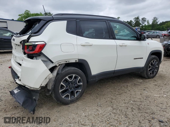2020 Jeep Compass Trailhawk z VIN 3C4NJDDB1LT122251, wystawiony jako Copart lot #55255875 z przebiegiem 104 462 mil mil oraz Szkoda całkowita • Salvage title. Historia ofert i sprzedaży dostępna na DreamBid. Obrazek 3.