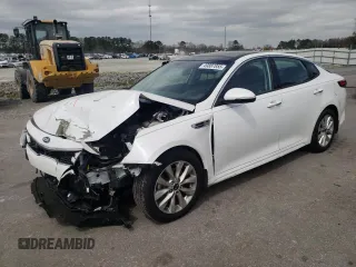 2018 Kia Optima S with VIN 5XXGT4L35JG247016, listed as a Copart auction lot 49887855 with 116,295 mi miles and Salvage title. Bid and sale history available at DreamBid. Image 1.