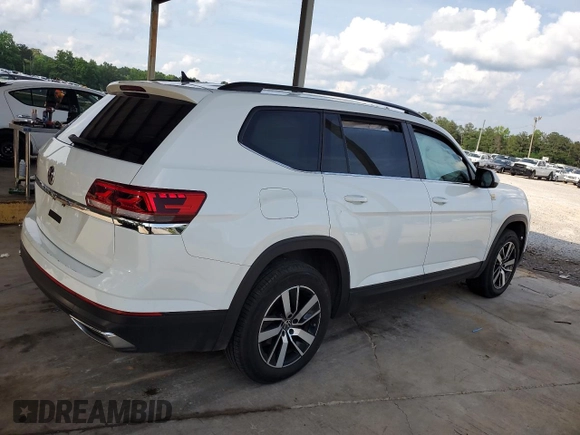 2023 Volkswagen Atlas SE with VIN 1V2DP2CA9PC529158, listed as a Copart auction lot 57512845 with 73,023 mi miles and Salvage title. Bid and sale history available at DreamBid. Image 3.