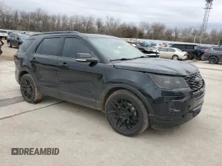 2018 Ford Explorer Sport with VIN 1FM5K8GT3JGB42670, listed as a Copart auction lot 45348975 with 165,119 mi miles and Salvage title. Bid and sale history available at DreamBid. Image 4.