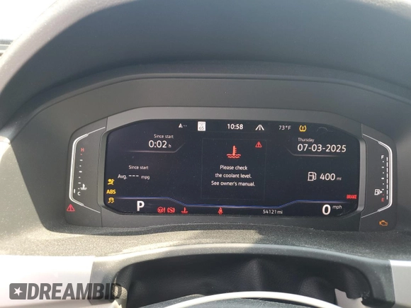 2022 Volkswagen Atlas SEL with VIN 1V2BR2CA1NC560810, listed as a Copart auction lot 63440665 with 54,121 mi miles and Salvage title. Bid and sale history available at DreamBid. Image 9.