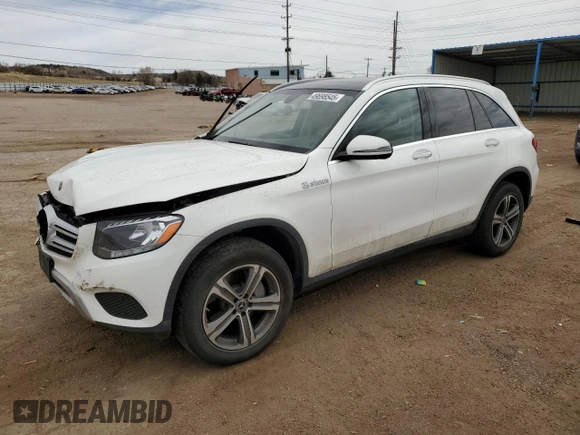 2018 Mercedes-Benz GLC with VIN WDC0G4KB4JV054384, listed as a Copart auction lot 49698545 with 98,779 mi miles and Salvage Title. Bid and sale history available at carsss.com. Image 1.