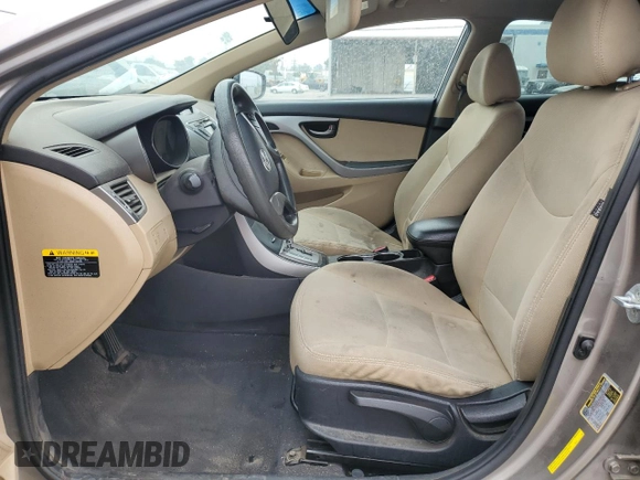 2013 Hyundai Elantra Limited с VIN 5NPDH4AE1DH201054, выставлен на аукционе Copart как лот 60890645 с пробегом Не указан миль и Чистый • Clean title. История ставок и продаж доступна на DreamBid. Изображение 7.