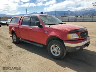 2001 Ford F-150 SuperCrew XLT with VIN 1FTRW08L41KE05465, listed as a Copart auction lot 46956725 with 276,256 mi miles and Salvage Title. Bid and sale history available at carsss.com. Image 4.