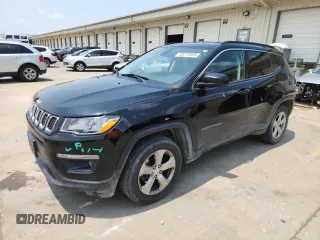 2018 Jeep Compass Latitude with VIN 3C4NJDBBXJT349633, listed as a Copart auction lot 60270595 with 104,219 mi miles and Salvage title. Bid and sale history available at DreamBid. Image 1.