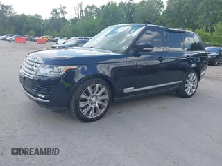 2015 Land Rover Range Rover Supercharged with VIN SALGS2TF1FA219503, listed as a IAAI auction lot 42580352 with 104,534 mi miles and . Bid and sale history available at DreamBid. Image 2.