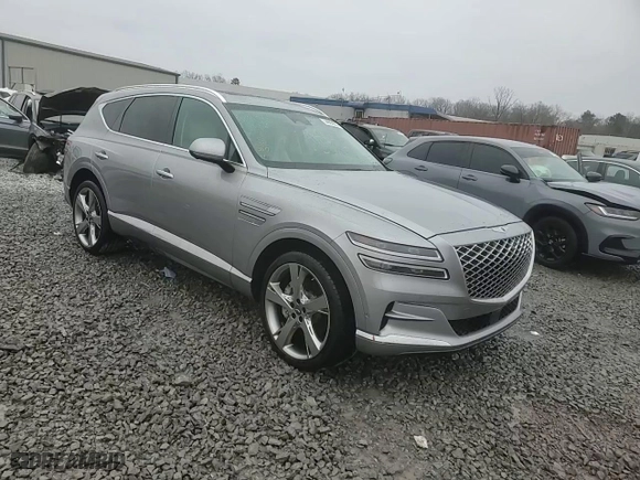2022 Genesis GV80 with VIN KMUHBDSB8NU096461, listed as a Copart auction lot 44605835 with 25,088 mi miles and Salvage Title. Bid and sale history available at carsss.com. Image 14.