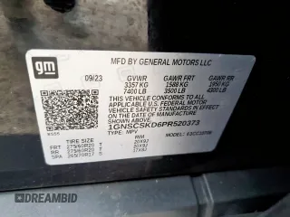 2023 Chevrolet Tahoe Premier with VIN 1GNSCSKD6PR520373, listed as a Copart auction lot 60642175 with Not provided miles and Salvage title. Bid and sale history available at DreamBid. Image 13.