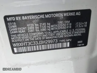2018 BMW X1 xDrive28i with VIN WBXHT3C33J3H29973, listed as a IAAI auction lot 41547866 with 1 mi miles. Bid and sale history available at carsss.com. Image 9.
