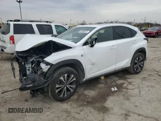 2021 Lexus NX with VIN JTJSARDZXM5023259, listed as a Copart auction lot 44368875 with 57,638 mi miles and Salvage Title. Bid and sale history available at carsss.com. Image 1.