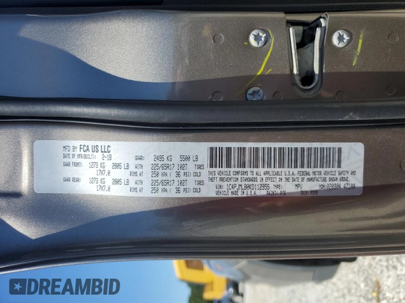 2019 Jeep Cherokee Latitude Plus z VIN 1C4PJMLB0KD112955, wystawiony jako Copart lot #58196135 z przebiegiem 85 856 mil mil oraz Szkoda całkowita • Salvage title. Historia ofert i sprzedaży dostępna na DreamBid. Obrazek 14.