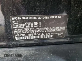 2014 BMW 3 Series 320i xDrive с VIN WBA3C3C55EF984647, выставлен на аукционе Copart как лот 58936005 с пробегом 103 180 миль миль и Списание • Salvage title. История ставок и продаж доступна на DreamBid. Изображение 12.