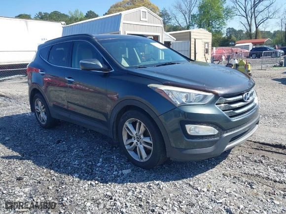 2013 Hyundai Santa Fe 2.0T Sport with VIN 5XYZUDLA6DG019790, listed as a IAAI auction lot 41980044 with 282,456 mi miles. Bid and sale history available at carsss.com. Image 1.