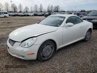 2002 Lexus SC with VIN JTHFN48Y320002758, listed as a Copart auction lot 43862754 with 66,344 mi miles and Salvage Title. Bid and sale history available at carsss.com. Image 1.