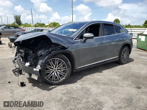 2023 Mercedes-Benz EQS with VIN 4JGDM4EB9PA020562, listed as a Copart auction lot 61398344 with 0 mi miles and Salvage Title. Bid and sale history available at carsss.com. Image 1.
