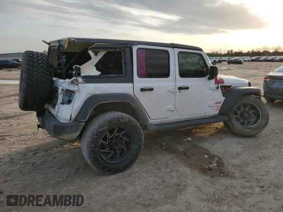 2018 Jeep Wrangler Unlimited Sport z VIN 1C4HJXDN3JW221167, wystawiony jako Copart lot #45236565 z przebiegiem 90 433 mil mil oraz Szkoda całkowita • Salvage title. Historia ofert i sprzedaży dostępna na DreamBid. Obrazek 3.
