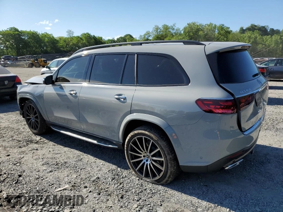 2025 Mercedes-Benz GLS 450 z VIN 4JGFF5KE9SB365827, wystawiony jako Copart lot #57504285 z przebiegiem 1 544 mil mil oraz Szkoda całkowita • Salvage title. Historia ofert i sprzedaży dostępna na DreamBid. Obrazek 2.