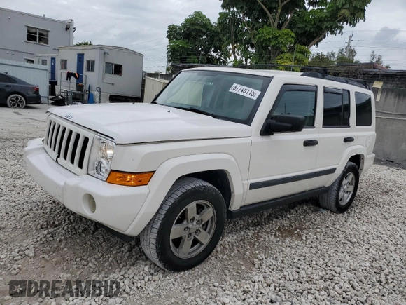 2006 Jeep Commander with VIN 1J8HH48N06C352871, listed as a Copart auction lot 87740115 with 163,703 mi miles and Salvage Title. Bid and sale history available at carsss.com. Image 1.
