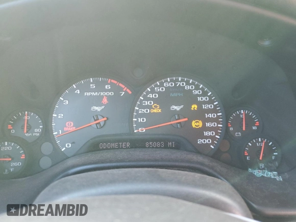 2003 Chevrolet Corvette with VIN 1G1YY22G635114652, listed as a Copart auction lot 68478574 with 85,083 mi miles and Salvage Title. Bid and sale history available at carsss.com. Image 9.