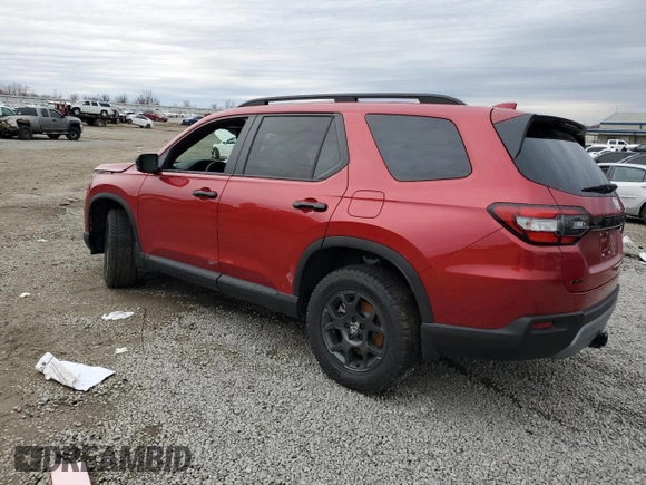 2025 Honda Pilot TrailSport with VIN 5FNYG1H63SB094649, listed as a Copart auction lot 43418145 with 554 mi miles and Salvage Title. Bid and sale history available at carsss.com. Image 2.